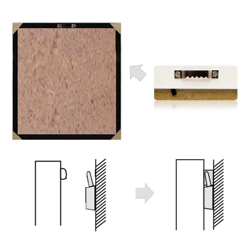EesTeck 50 Pack Small Sawtooth Picture Hangers Steel Picture Hangers Picture Frames Hangers with Screws Picture Hang Solutions, for Hanging Clock Paintings Artwork Picture Frame Hook Photos (Silver) - Image 4